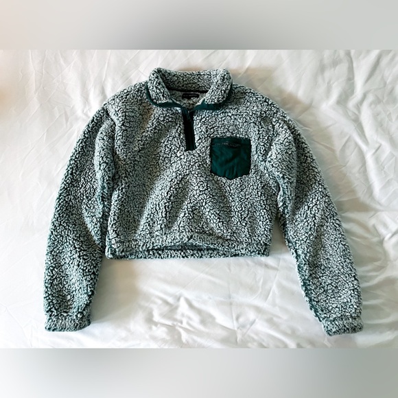 La Hearts Green Sherpa Quarter-zip Pullover Size Small - Picture 4 of 13